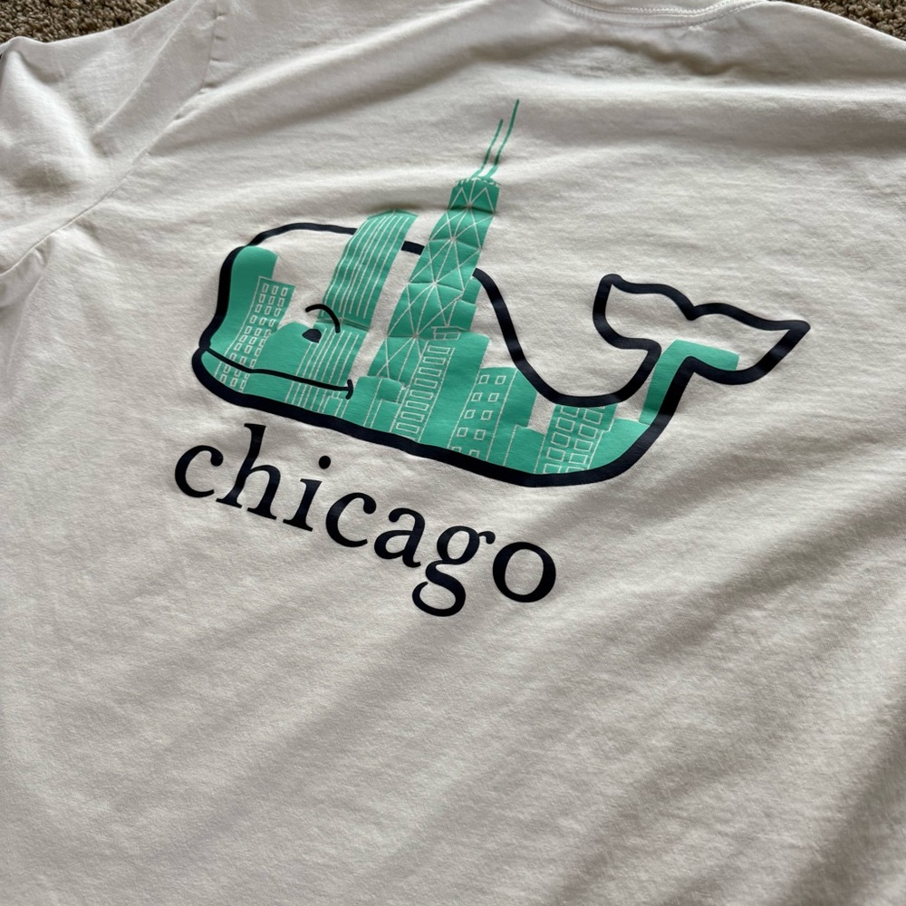 Vineyard Vines Chicago White Long Sleeve Tee - Picture 6 of 6